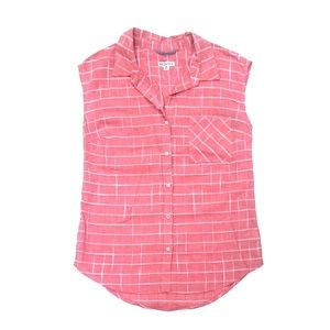 Merona Cap Sleeve Top | Pink Plaid